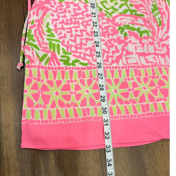 Lilly Pulitzer Donna Romper Dress Pink Sunset Home Slice Size 10 - Picture 10 of 11
